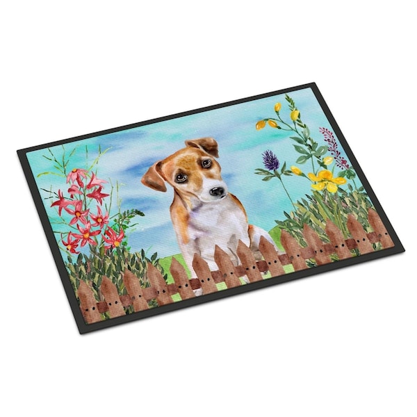 Carolines Treasures Jack Russell Terrier No.2 Spring Indoor or Outdoor Mat - 18 x 27 in. CK1275MAT - main